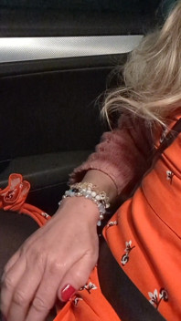Reife blonde trans