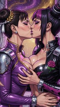 Street Fighter Chun Li and Juri (ai)