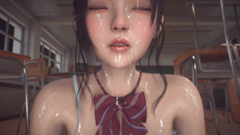 Why fuck so hard: 3 boyutlu büyük memeli Japon üniversiteli kız sert sakso çekiyor