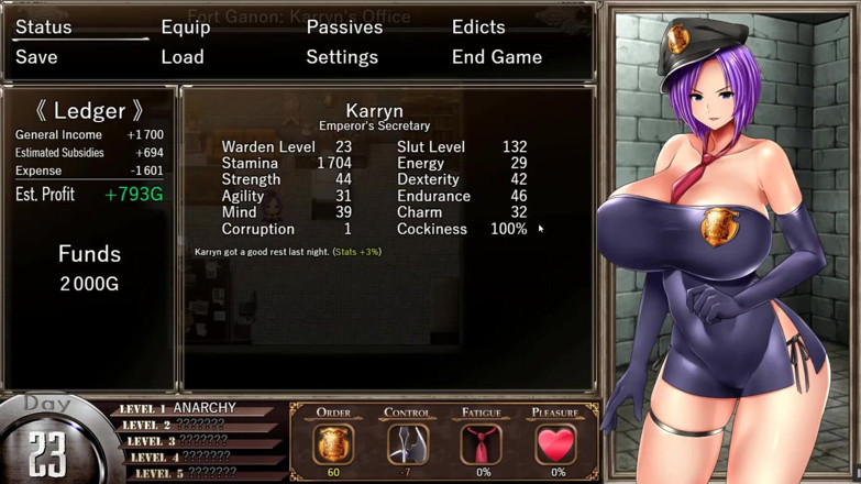 Cumming Gaming: Karryn's Prison silent walk though [porn play hentai game] ep.11 how...