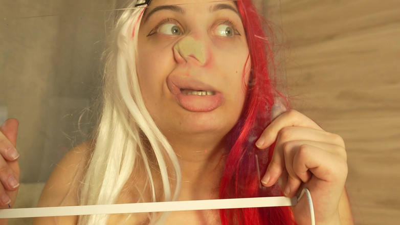 AmayaMori: Sfida al naso di maiale - divertimento pov di vetro