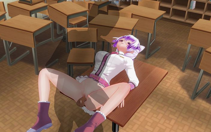 H3DC: 3d hentai universitaria follada en el coño en la mesa