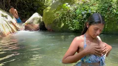 I Masturbate Watching an Unknown Latina Girl While She Takes a Dip in the Lake and I End up Giving Her a Rich Fuck