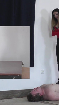 Mistress Tatjana Tramples for a Long Time but the Slave Will Not Have an Orgasm Pp