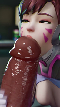 Futa Brigitte เย็ด D.va - 3 มิติแอบดูสาวดุ้น