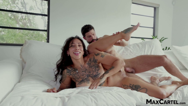 Max Cartel: Tattoo Slut Takes a Black and White Cock at the...