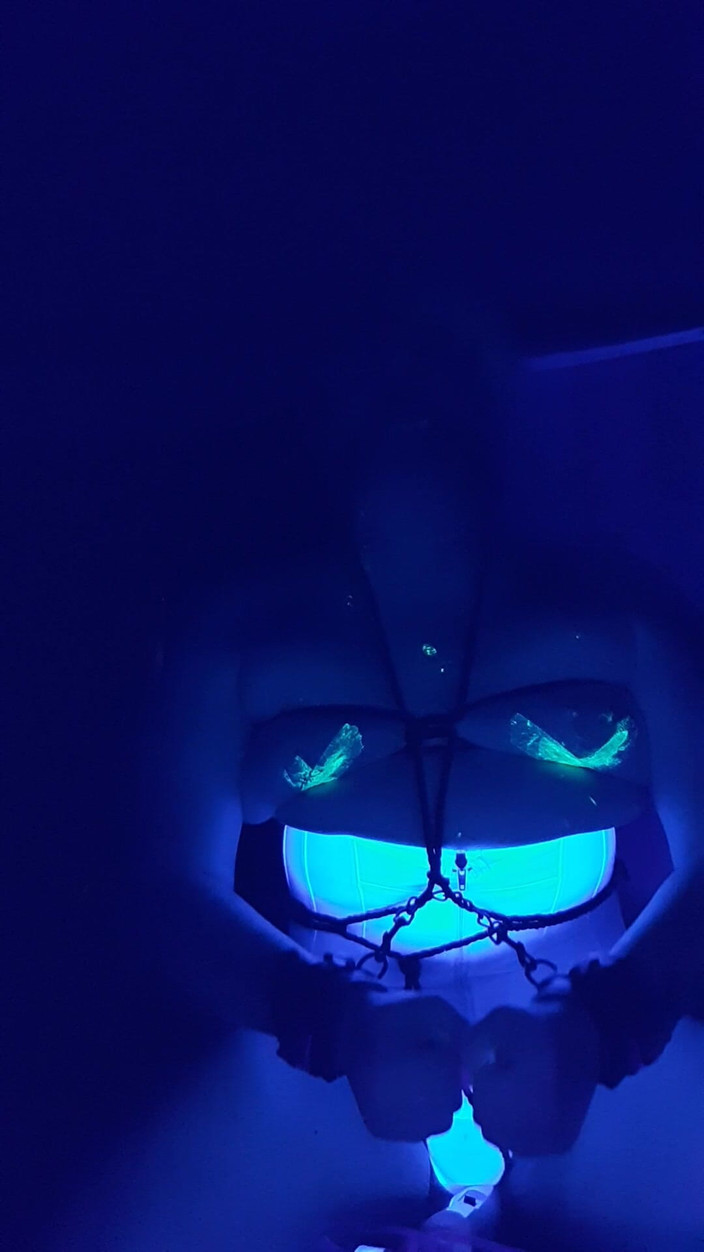Roxxie rae page: Black Light Self Bondage