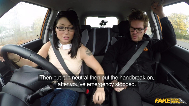 Fake Driving School: Fake Driving College - Fake Driving College Instructor Facefucks a Pretty...