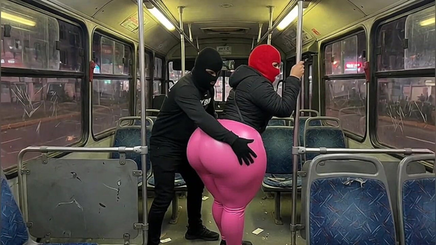 Big Ass Girl in Black Pants Gets Pressed in the Bus and Ends in Black Thong (Animate golden) Big Ass Girl in Black Pants Gets Pressed in the Bus and Ends in Black Thong (Animate golden)