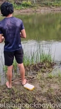 Fucked Sissy Femboy in the Bushes in Public! Hot Cruise Fuck Fisherman and Stepdaddy on Fishing
