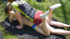 Ethan Alex: Jízda na kole twinks stříkání venku