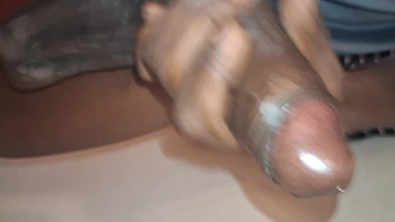 Chocolate Meat Stick: Close up Jerking Juicy BBC