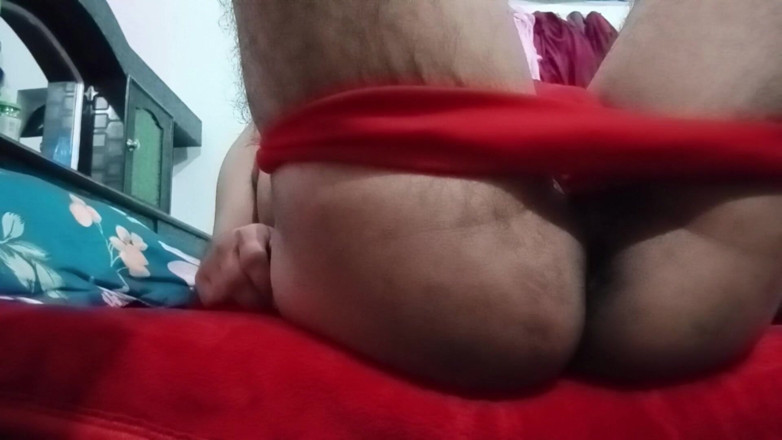 Gaurisissy: Indian Gay Crossdresser Gaurisissy Pressing Her Big Boobs and Fingering...