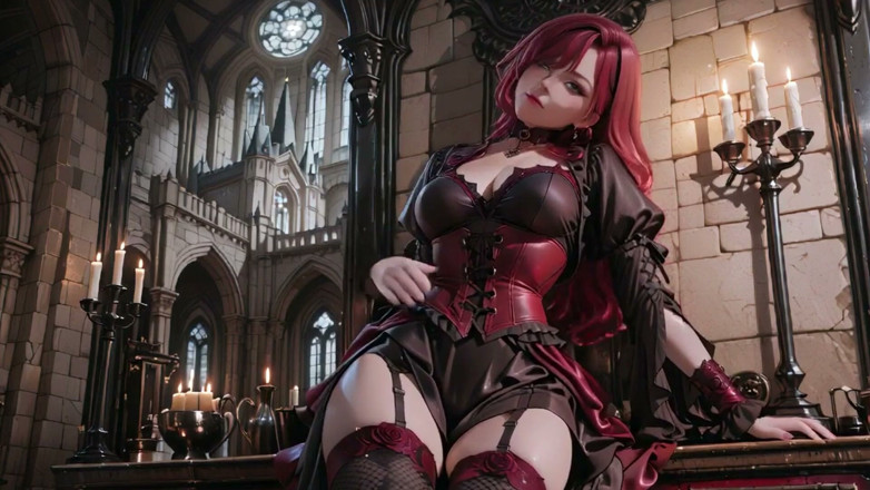 Seraphina Vale: Kızıl saçlı gotik muse: karanlık mezarlıkta karşılaşma.