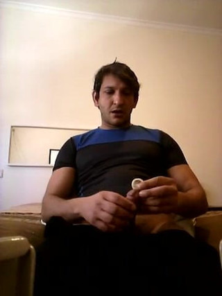 Boy top Amador: Trying the condom on the hard dick