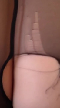 Ripped Pantyhose on Big Butt