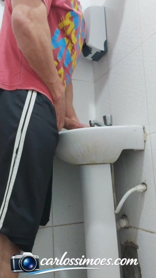Carlos Simoes: Brazilian Carlos Simões-well-endowed and Hung-peeing and Showing off His Huge,...