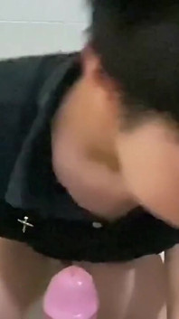 Cruising Thug Fucks Effeminate Gay Asshole Hard Bareback in Gas Station Bathroom, Cums Inside His Ass