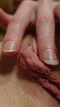 Playing with My Big Labia Closeup
