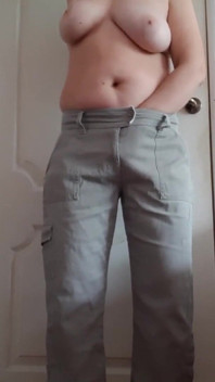 My Horny Secretary with Big Tits Masturbates Pussy
