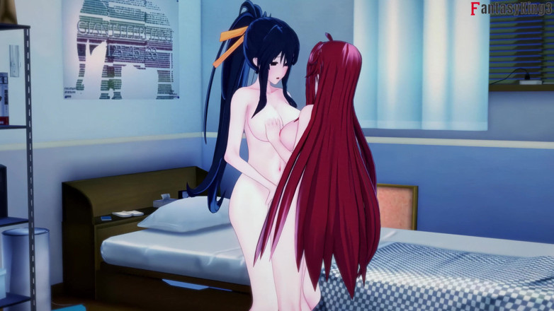 Fantasy king: Rias Gremory e Akeno caldo trio - DXD NTR Madness Series
