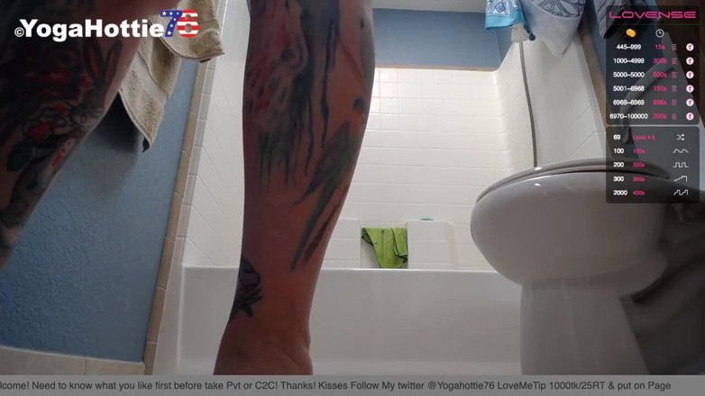 Yoga Hottie76: Cleaning bathroom naked part 2