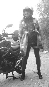 Every Passing Car Saw Her Penis Vibrating Under Her Transparent Dress.