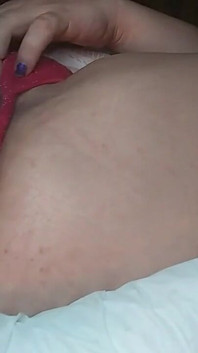 Fishnet bodysuit & velké černé dildo anální hra