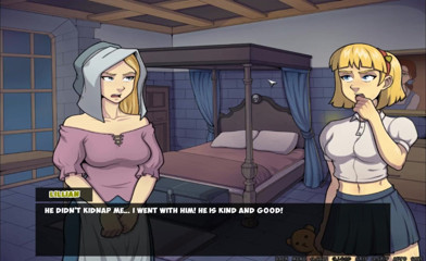 Hentai World: Охотник на ведьм, секс с 2 блондинками делает минет