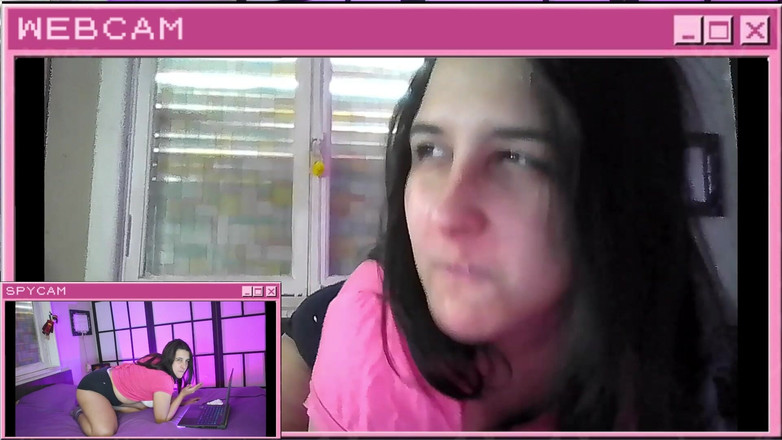 Bunny Looner: Secretly Watching Stepsister Bubblegum Cam Session