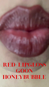Applicazione del rossetto rosse lip fetish, gooning, Dominazione femminile, Trovare