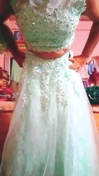Gay Crossdresser India Berasa Miang Dalam Blue Lehanga