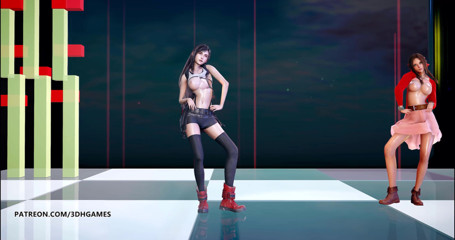 3D-Hentai Games: Berry good - mellow Mellow, tifa Lockhart Aerith, seksi striptiz antim...
