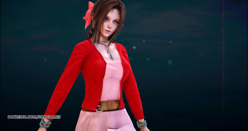 3D-Hentai Games: Berry good - Mellow Mellow, Tifa Lockhart Aerith, sexy striptease final...