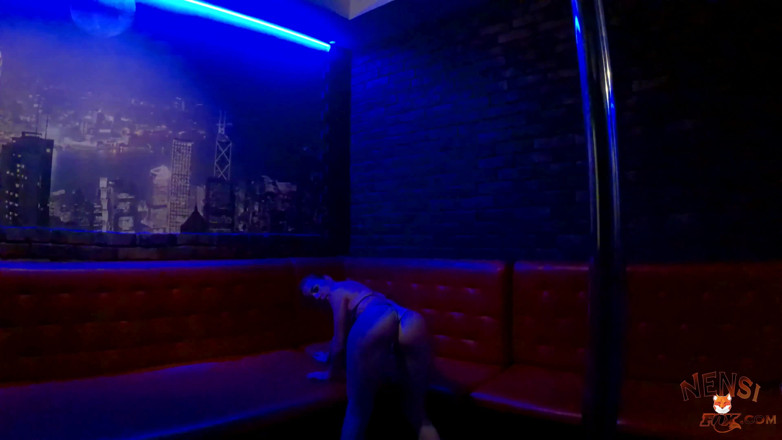 Nensi Fox: Cute babe in sexy lingerie dancing in the strip club...