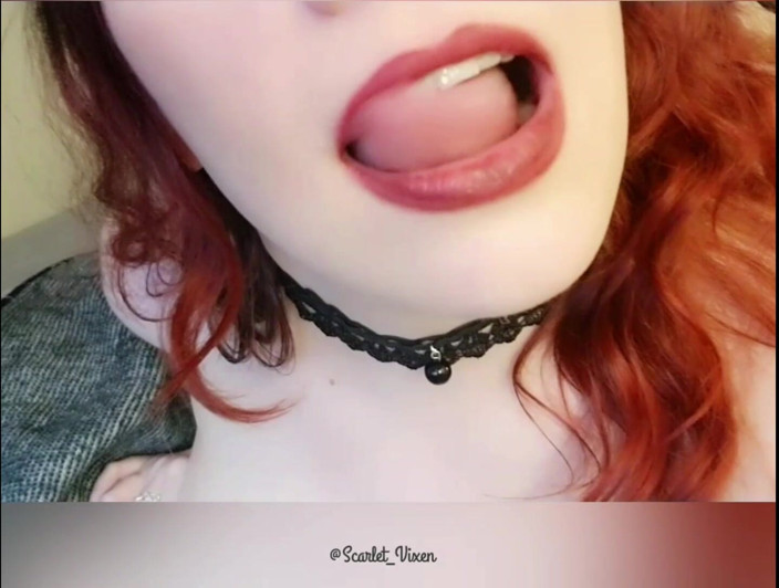 Scarlet Vixen: Feticismo della bocca - chokers &amp; labbra rosse