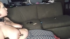 B1gdaddy: Busty babe sucks my cock tied up
