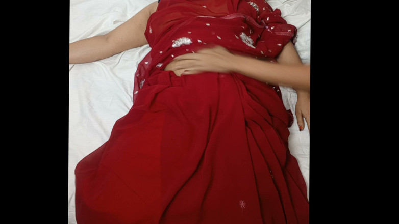 Nadiyabd: Coppia sesso Red Saree - bella ragazza indiana desi