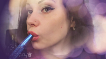 Goddess Misha Goldy: My mesmerizing smoking lips are all that you need!