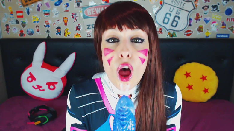 Candystart Videos: Ahegao dva与幻想假阳具和颜射