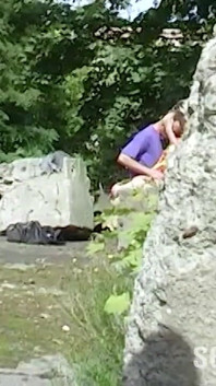 Beautiful Teen Jizzed in Mouth During Passionate Outdoor Sex