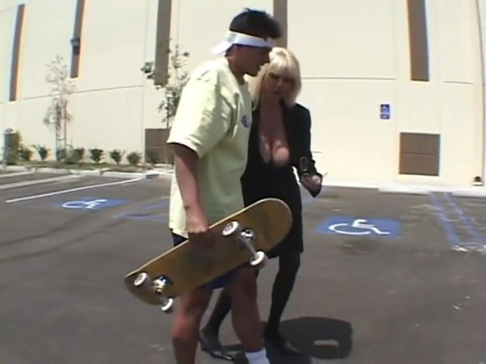 Milf in Love: Huge boobs blonde milf loves the young dick...cum in mouth