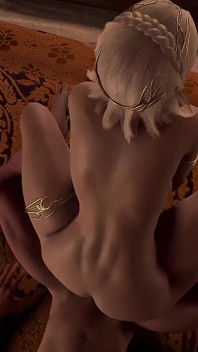 Seksowna blondynka elf jedzie kutasa na górze | Porno 3D
