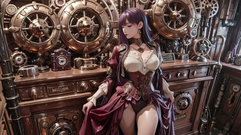 Seraphina Vale: Purple Hairs in a Steam Fantasy!