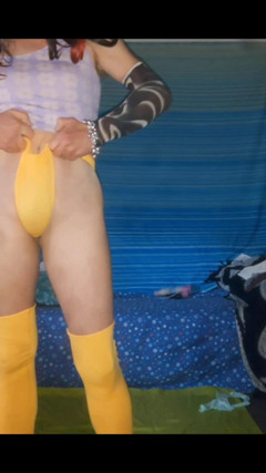 Cut up My Yellow Pants and Made a Pair of Shorts and Leggings Hehe thumbnail