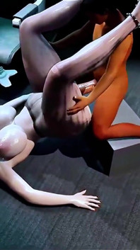 La dea dei sogni: le curve in movimento virtuale - Animazione 3D Hentai