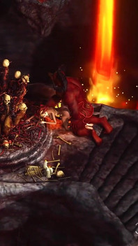 Inferno. Sesso bollente all'inferno. Diavolo scopa duro un giovane schiavo sexy