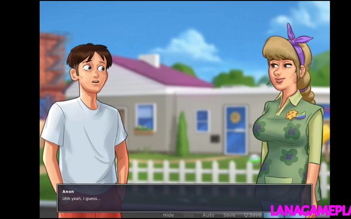 Lana Game plays: Summertime Saga #72 - Two Big Tits Mature MILFs in the House