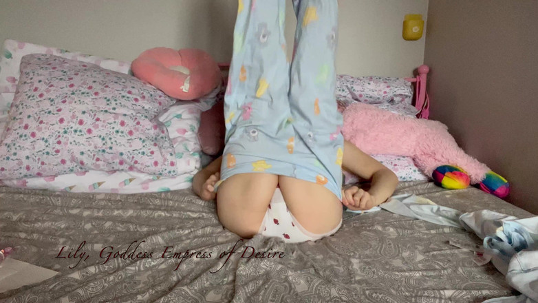 Lily, Goddess of Desire: Teen Strips and Masturbates Moaning with Pleasure