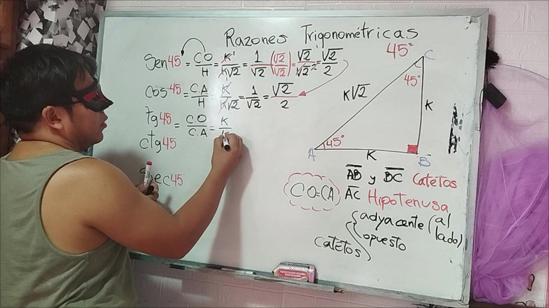 Rosaroja: 16 Trigonometry: 45 Angle - Trigonometric Ratios